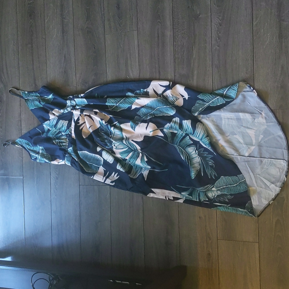 Tropical high low dress